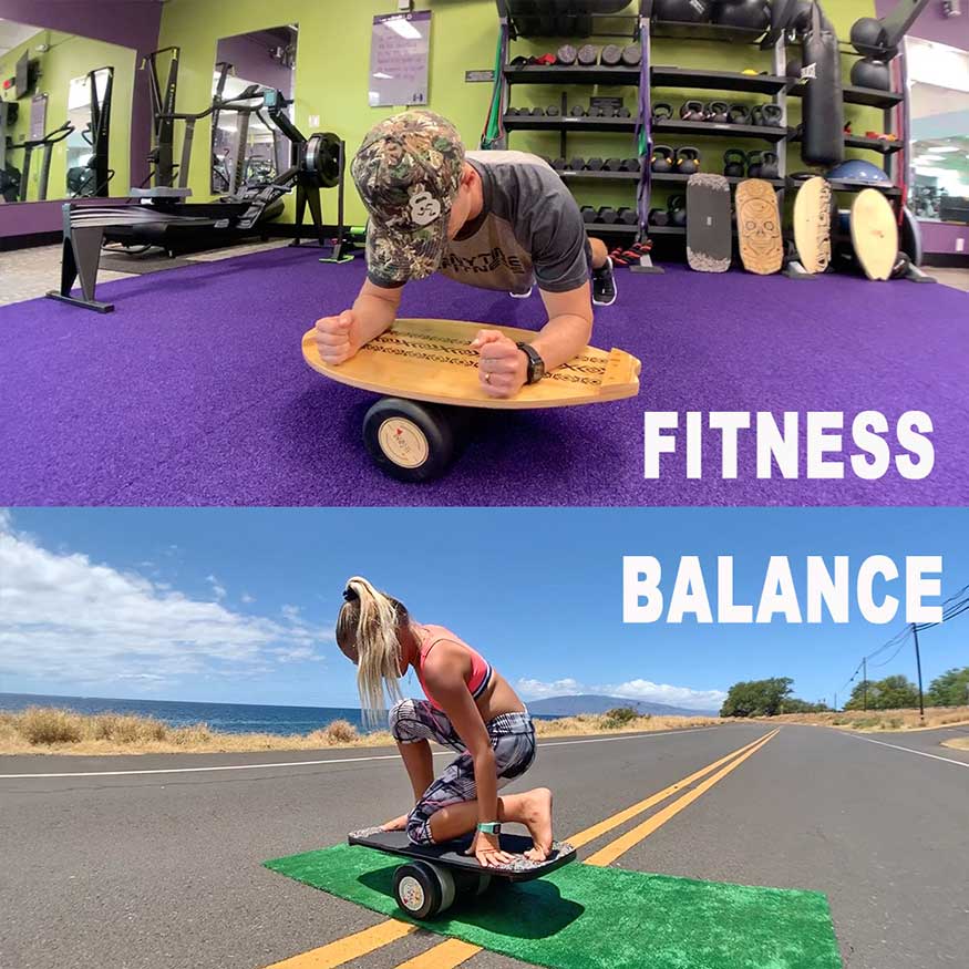 JUCKER HAWAII Balance Board Homerider Surf Pure Balance Trainer Set with Roll